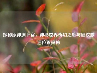 探秘原神渊下宫，神秘世界奇幻之旅与键纹激活位置揭秘