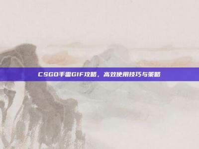 CSGO手雷GIF攻略，高效使用技巧与策略