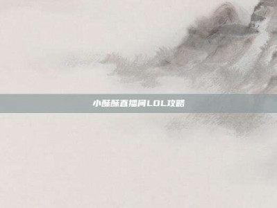 小酥酥直播间LOL攻略