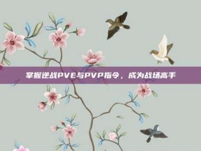 掌握逆战PVE与PVP指令，成为战场高手