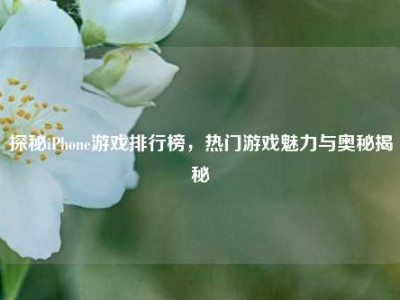 探秘iPhone游戏排行榜，热门游戏魅力与奥秘揭秘