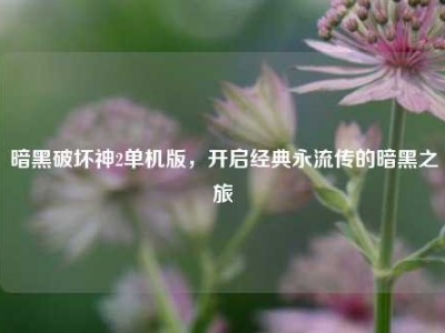 暗黑破坏神2单机版，开启经典永流传的暗黑之旅