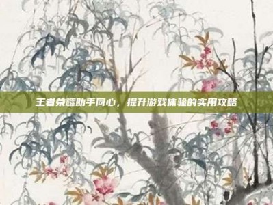王者荣耀助手同心，提升游戏体验的实用攻略