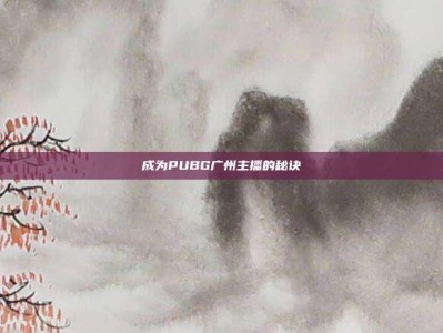 成为PUBG广州主播的秘诀