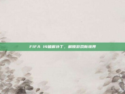 FIFA 14破解补丁，解锁游戏新境界