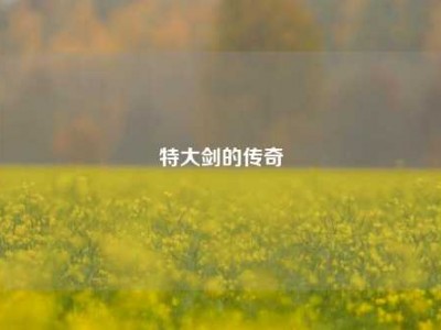 特大剑的传奇