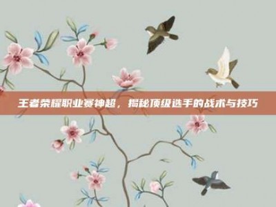 王者荣耀职业赛神超，揭秘顶级选手的战术与技巧