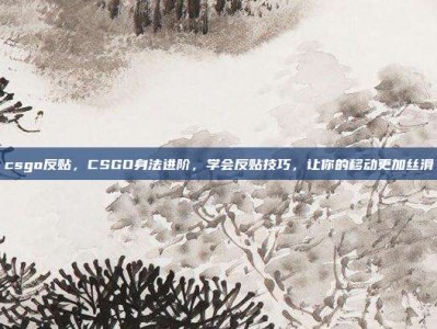csgo反贴，CSGO身法进阶，学会反贴技巧，让你的移动更加丝滑