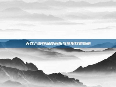 天龙八卦牌深度解析与使用攻略指南