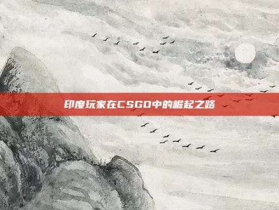 印度玩家在CSGO中的崛起之路