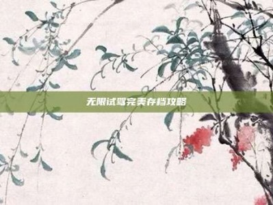 无限试驾完美存档攻略