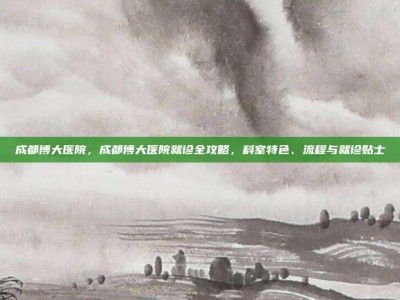成都博大医院，成都博大医院就诊全攻略，科室特色、流程与就诊贴士