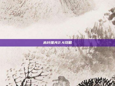 木叶曙光2.4攻略