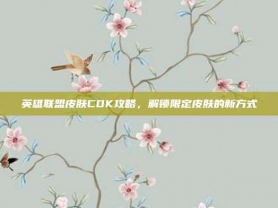 英雄联盟皮肤CDK攻略，解锁限定皮肤的新方式