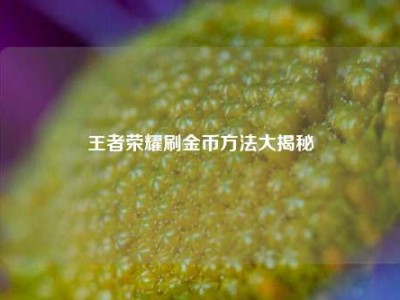 王者荣耀刷金币方法大揭秘