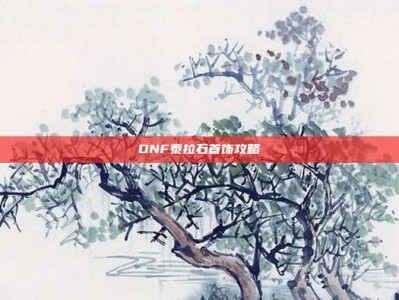 DNF泰拉石首饰攻略