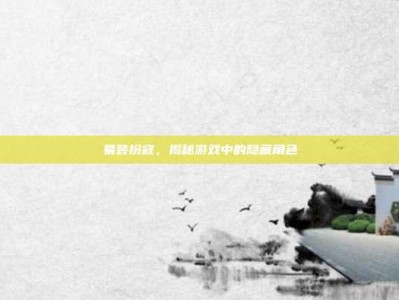 易装扮寇，揭秘游戏中的隐藏角色