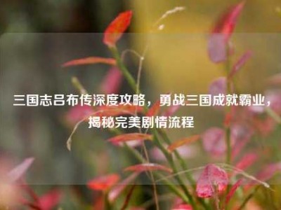 三国志吕布传深度攻略，勇战三国成就霸业，揭秘完美剧情流程