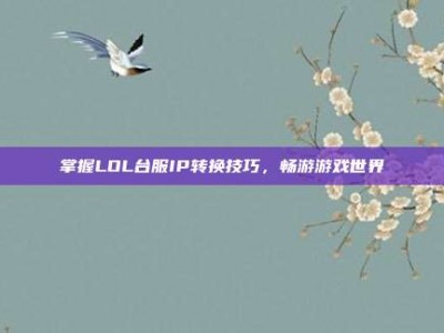 掌握LOL台服IP转换技巧，畅游游戏世界