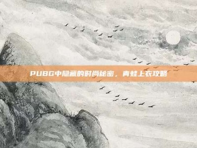 PUBG中隐藏的时尚秘密，青蛙上衣攻略