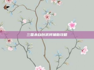 三国杀自创武将辅助攻略