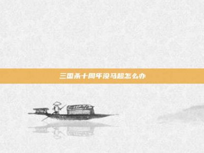 三国杀十周年没马超怎么办