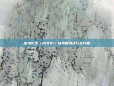 绝地求生（PUBG）结算截图技巧全攻略