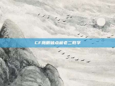 CF鹰眼破点藏老二教学