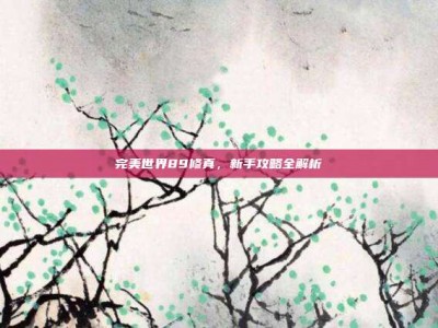 完美世界89修真，新手攻略全解析