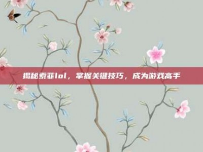 揭秘索菲lol，掌握关键技巧，成为游戏高手