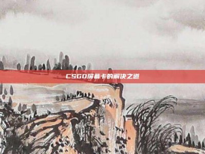 CSGO屏幕卡的解决之道