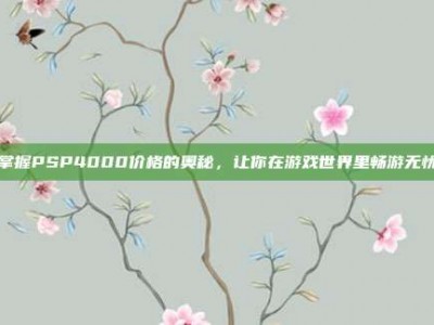 掌握PSP4000价格的奥秘，让你在游戏世界里畅游无忧