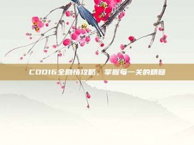 COD16全剧情攻略，掌握每一关的精髓
