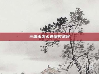 三国杀怎么选限时武将