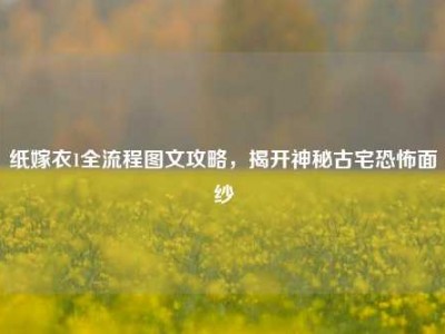 纸嫁衣1全流程图文攻略，揭开神秘古宅恐怖面纱