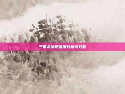 三国杀孙皓强度分析与攻略