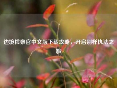 边境检察官中文版下载攻略，开启别样执法之旅