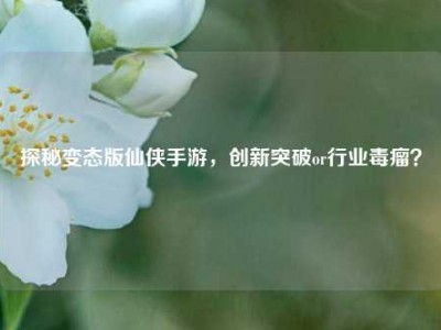 探秘变态版仙侠手游，创新突破or行业毒瘤？