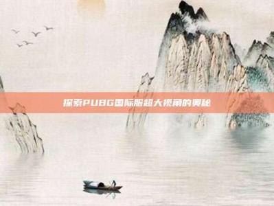 探索PUBG国际服超大视角的奥秘