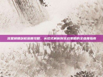 流星蝴蝶剑枪深度攻略，从招式解析到实战策略的全维度指南