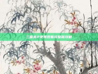 三国杀2免费观看完整版攻略