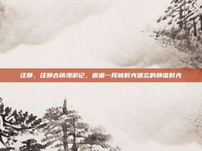 汪静，汪静古镇漫游记，邂逅一段被时光遗忘的静谧时光