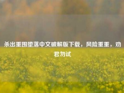 杀出重围堕落中文破解版下载，风险重重，劝君勿试