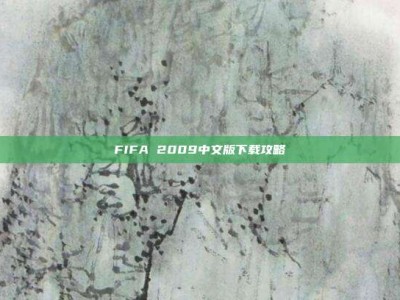 FIFA 2009中文版下载攻略