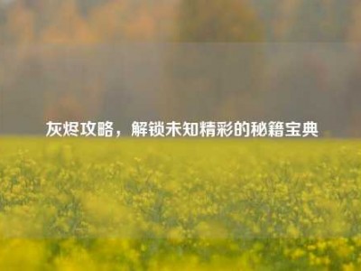 灰烬攻略，解锁未知精彩的秘籍宝典