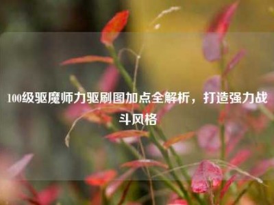 100级驱魔师力驱刷图加点全解析，打造强力战斗风格