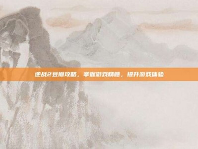 逆战2豆瓣攻略，掌握游戏精髓，提升游戏体验