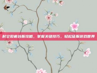 时空裂痕台服攻略，掌握关键技巧，轻松征服游戏世界