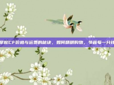 掌握CF价格与运费的秘诀，如何精明购物，节省每一分钱