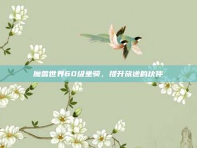 魔兽世界60级坐骑，提升旅途的伙伴